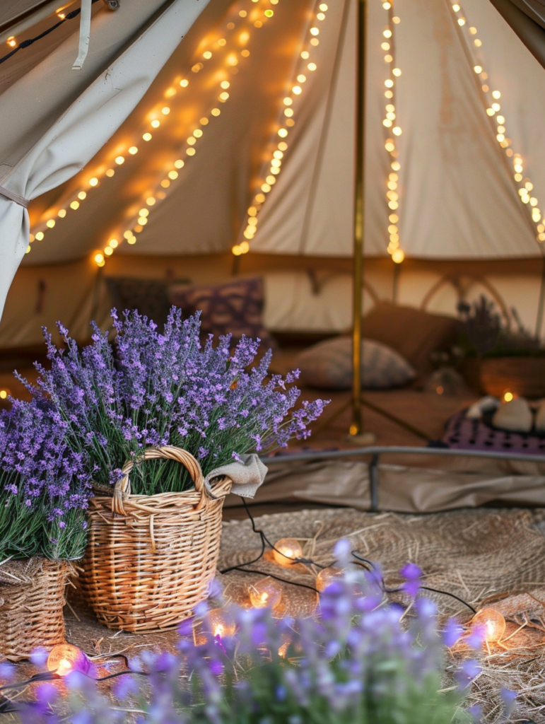 25 Lavender Themed Glamping