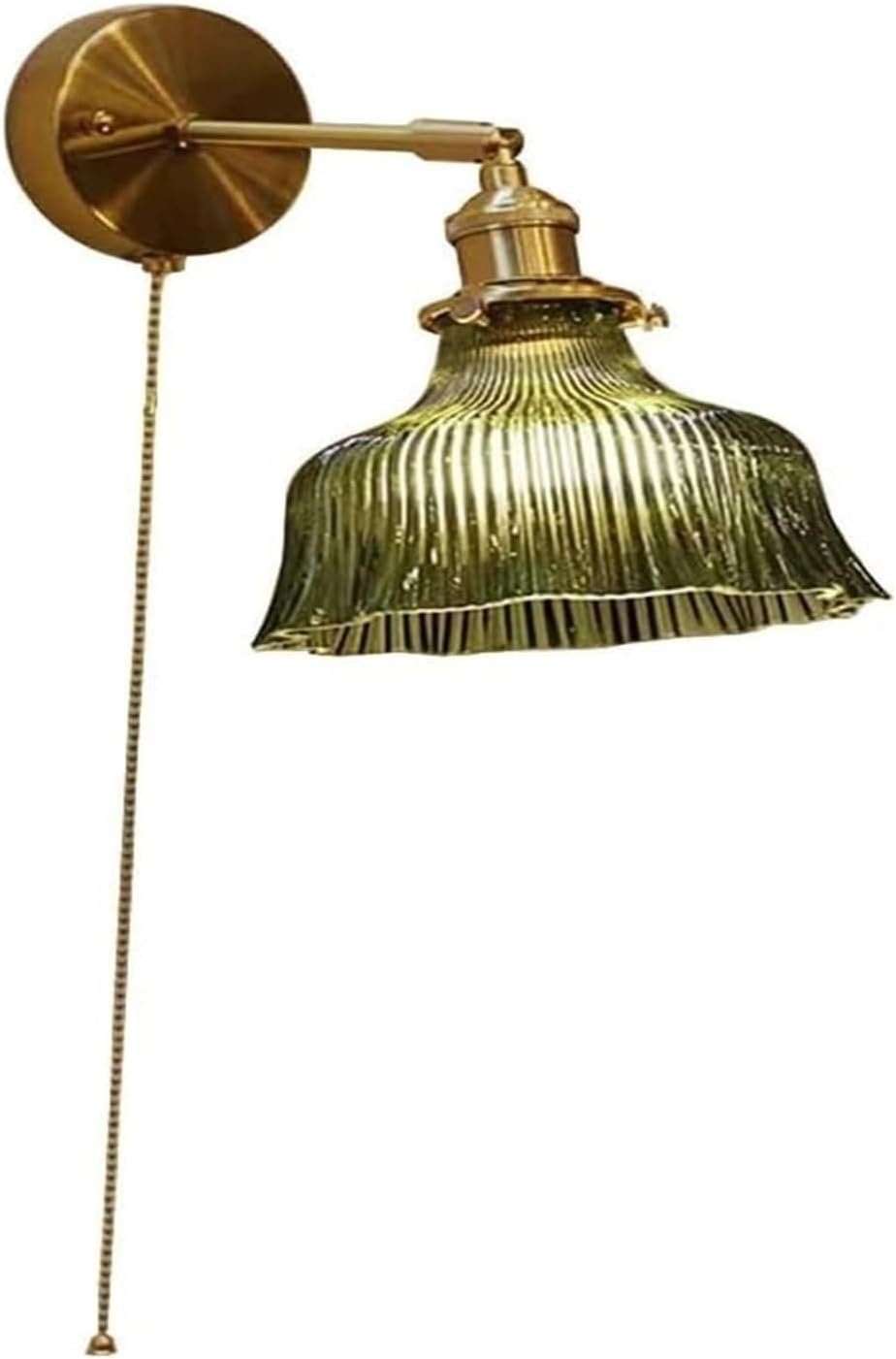 Wall Sconces Indoor Wall Lamp with Pull Chain Glass Shade