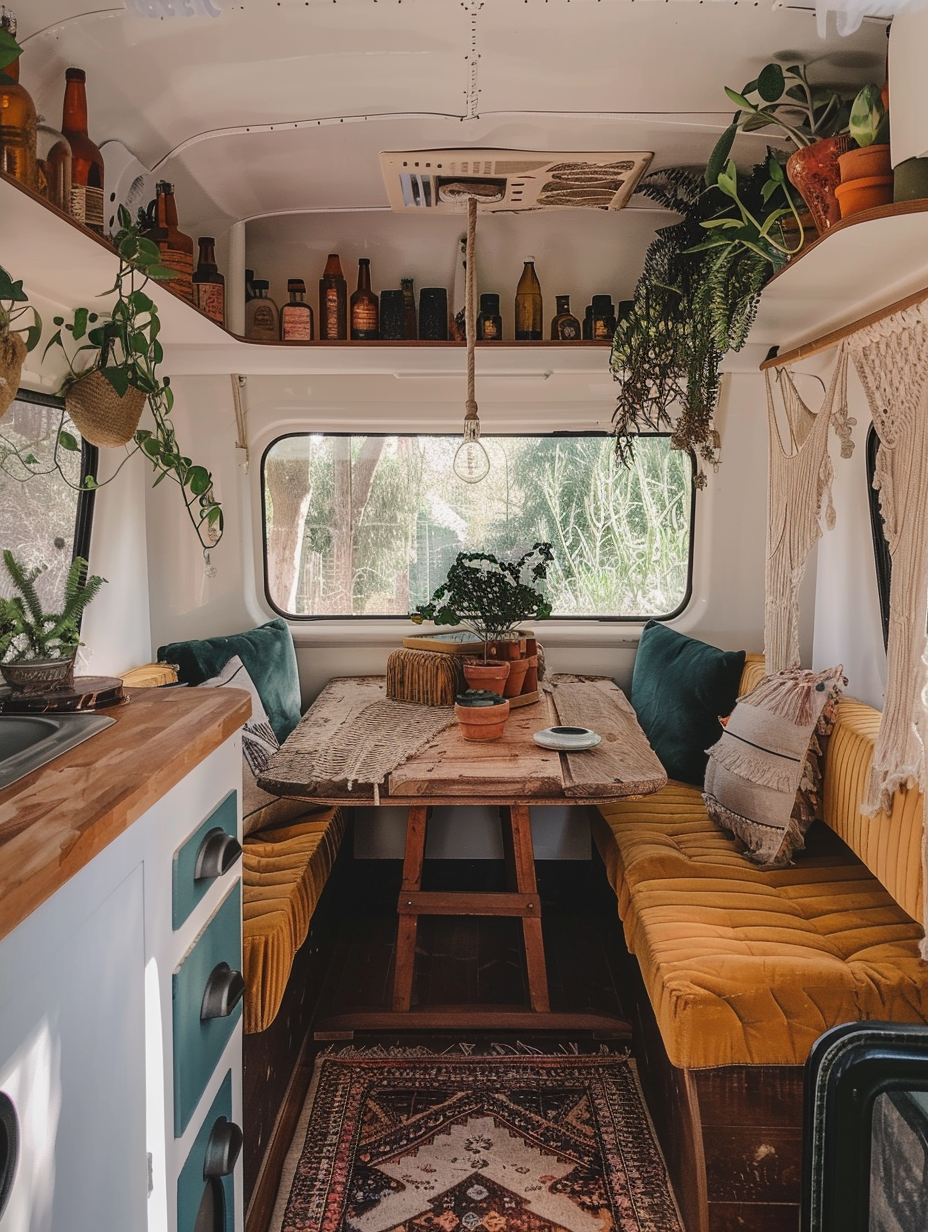 53 Boho Design Ideas for Perfect Camper Renovation - TastyInteriors