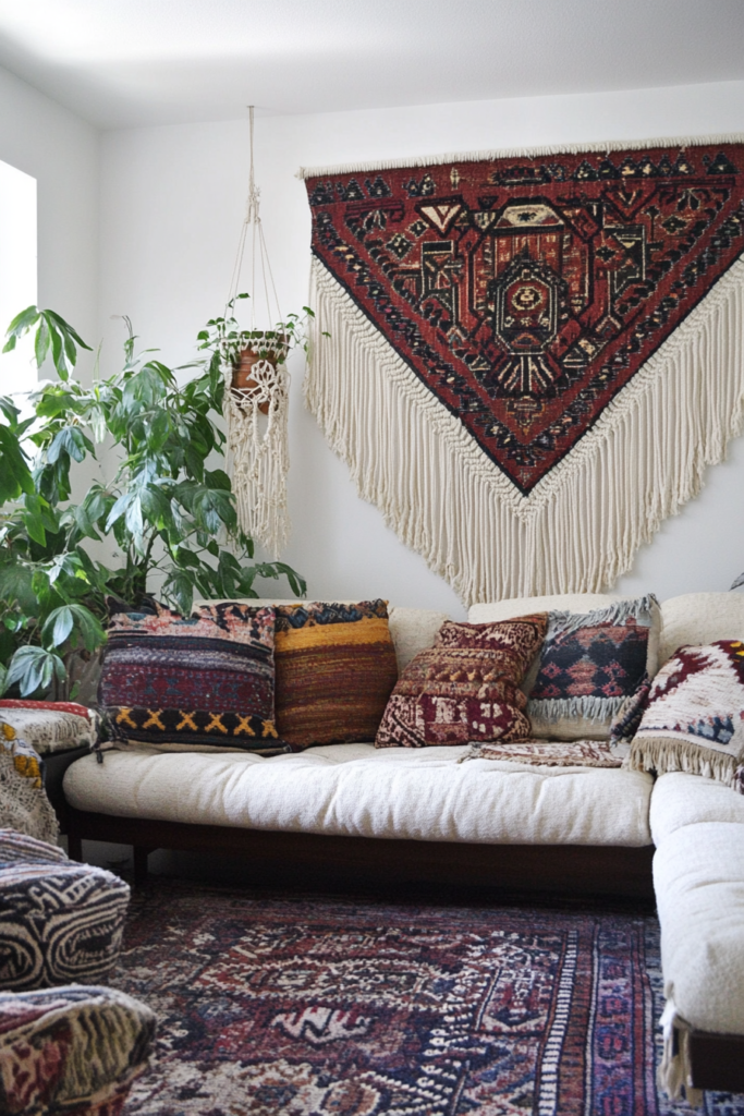 52 Boho Living Room Ideas