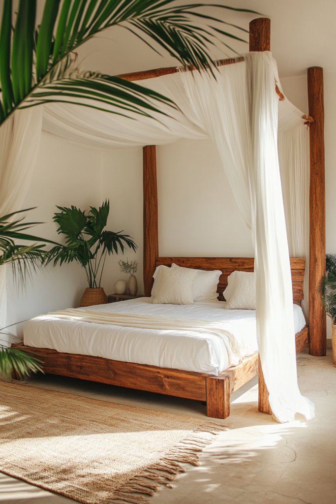 38 Scandinavian-Tropical Bedroom Retreats: Cool Minimalism Meets Lush Paradise