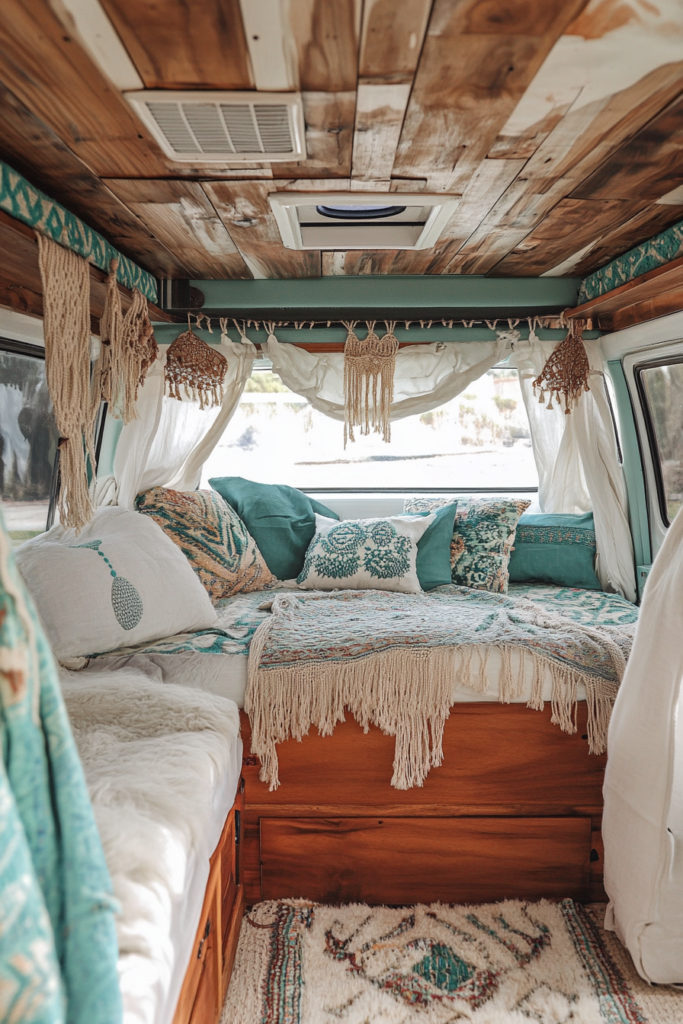 15+ Boho-Luxe Camper Van Interiors: Gypsy Living with a Touch of Glamour