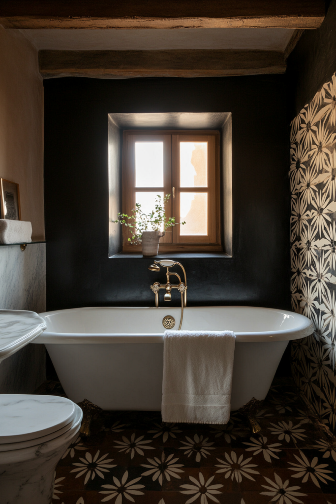 50 Moroccan-Scandinavian Bathroom Blends: Ornate Patterns in Minimalist Spaces