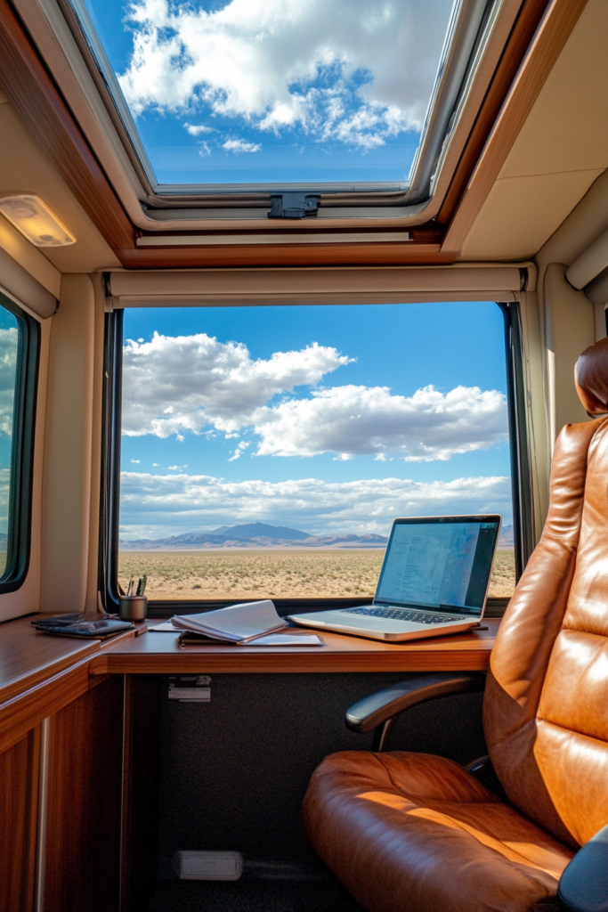 55+ Remote Work RV Setups: Mobile Office Inspirations