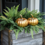 40 Rustic-Glam Fall Planter Ideas for Front Porches: Autumn Elegance Meets Country Charm