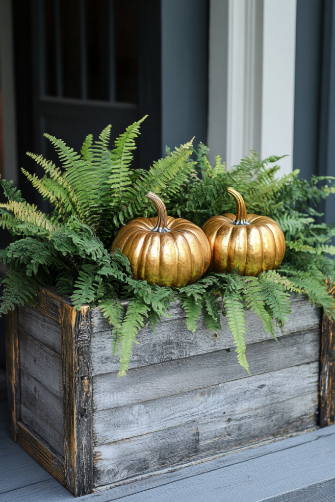 40 Rustic-Glam Fall Planter Ideas for Front Porches: Autumn Elegance Meets Country Charm