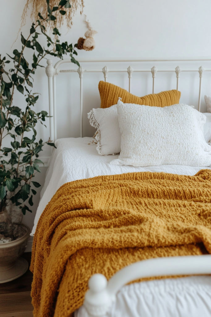 52 Cottagecore-Minimalist Fall Bedroom Inspo: Rustic Simplicity for Autumn Retreats