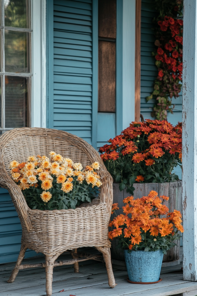 37 Boho-Traditional Fall Porch Decoration Blends: Free-Spirited Autumn Welcomes