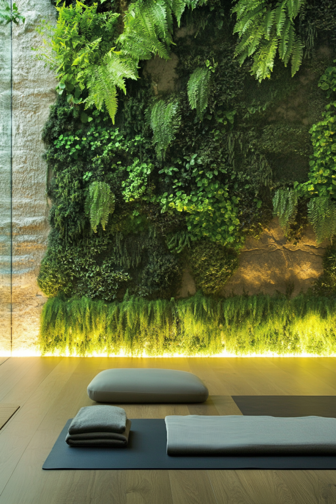 23 Vertical Gardening Ideas for Yoga Studio Walls