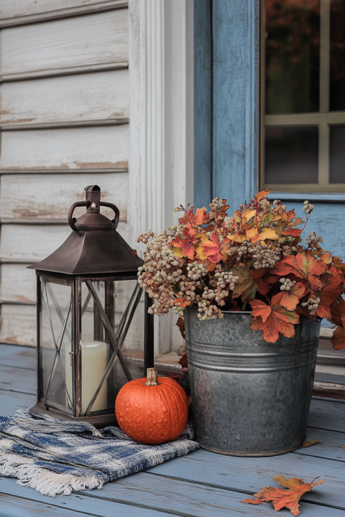 50 Vintage-Contemporary Fall Front Porch Decor Ideas: Nostalgic Autumn with a Modern Twist