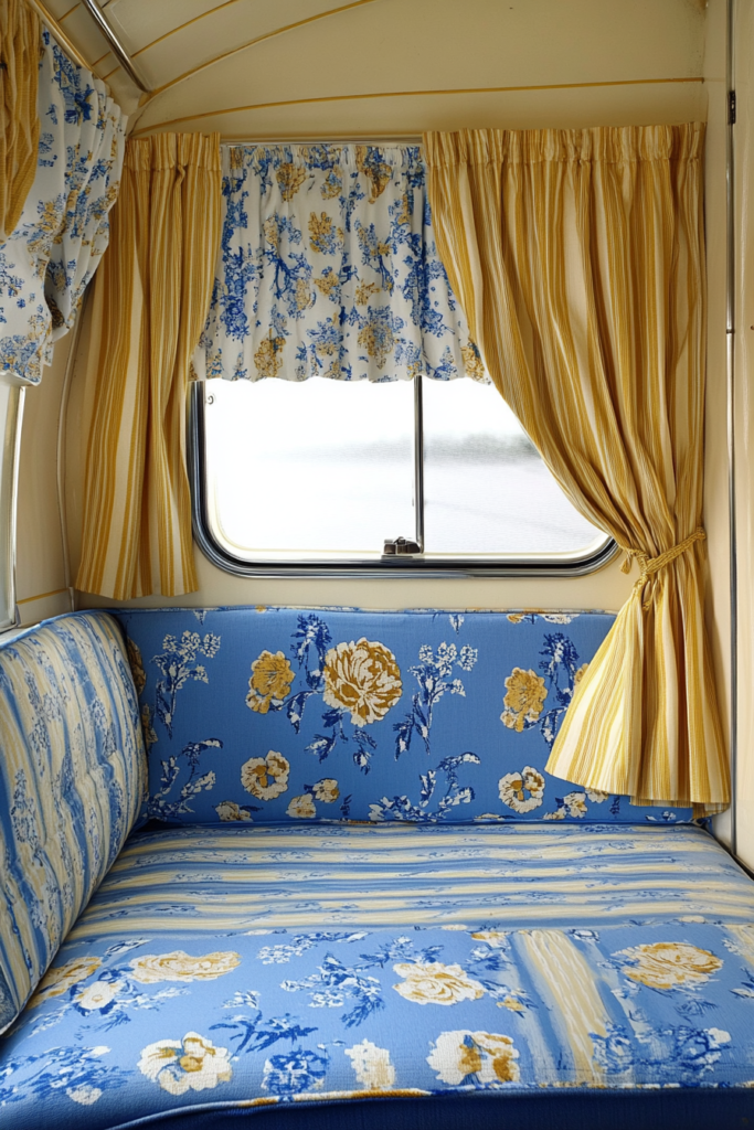 69 Coastal Grandmillennial RV Interiors: Nautical Nostalgia on the Road