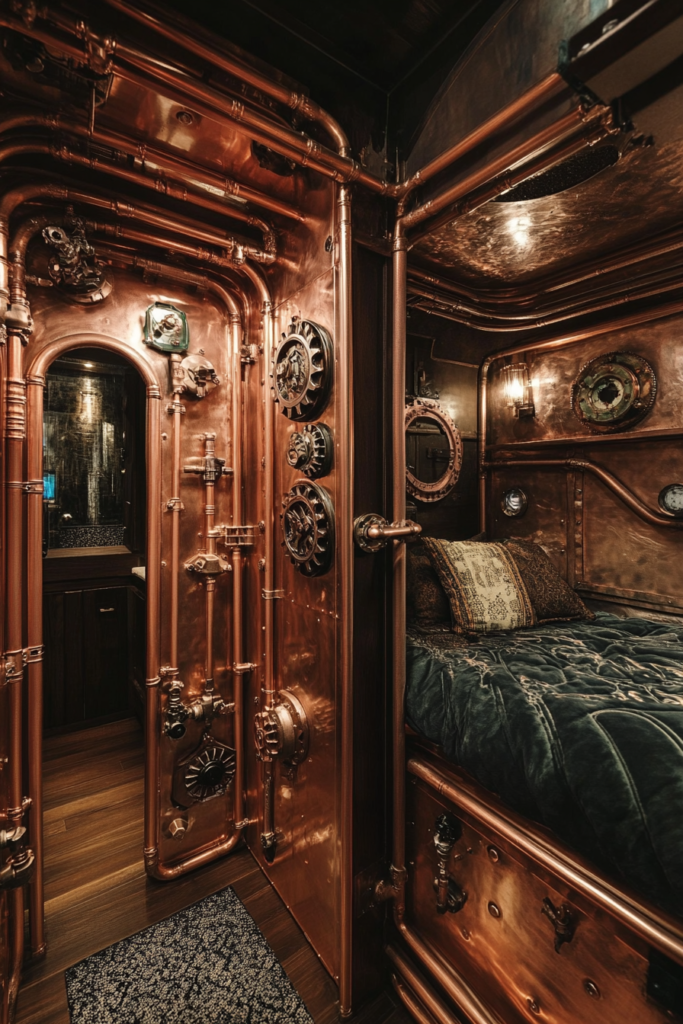 13 Steampunk Tiny House Interiors: Victorian Sci-Fi in Small Spaces