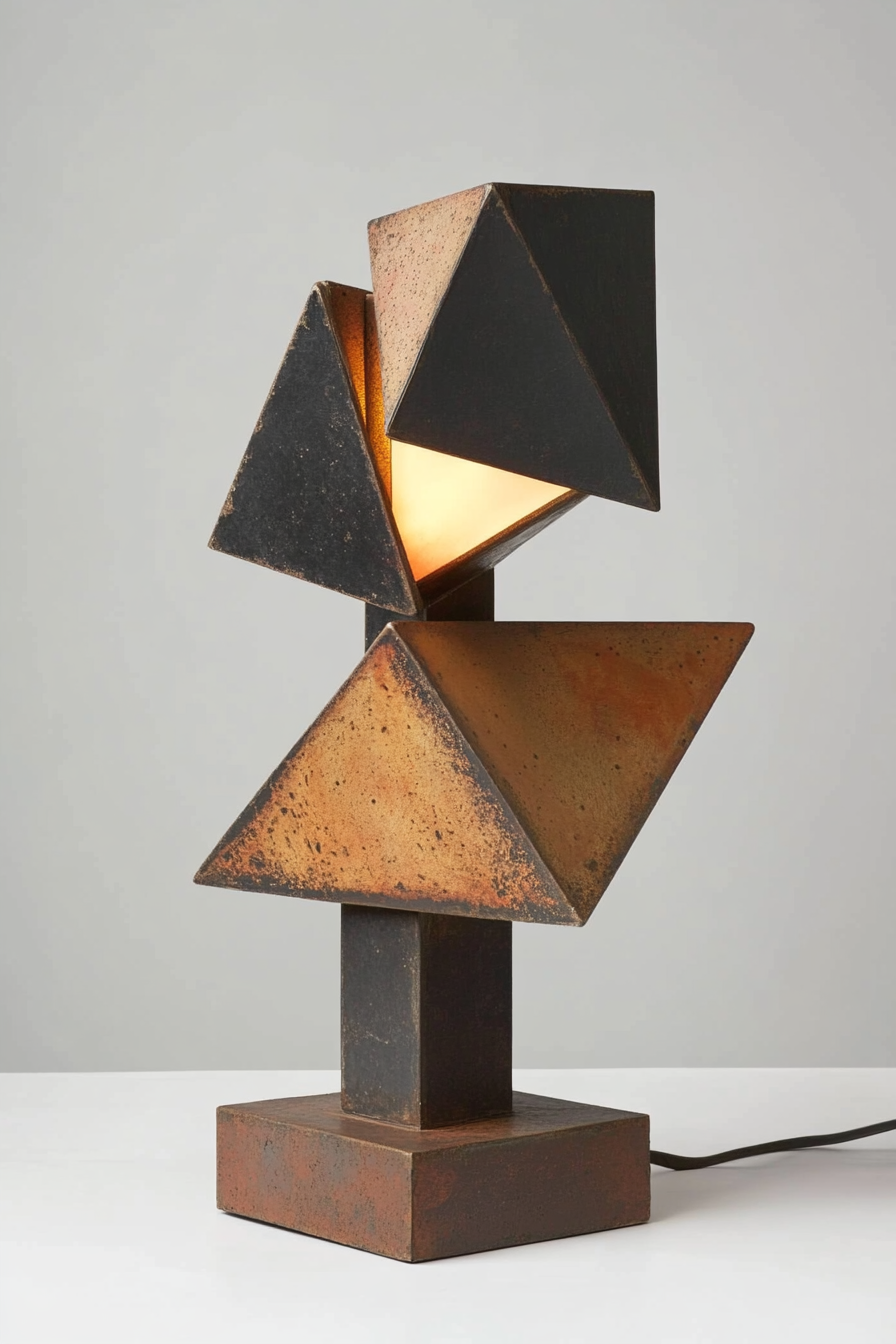 Bauhaus Fall RV Decor. Angle-poised lamp with distinctive geometric shapes.