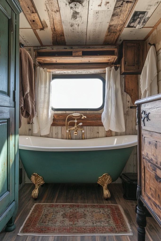 10 Rustic-Modern RV Bathroom Renovations: Blending Old and New