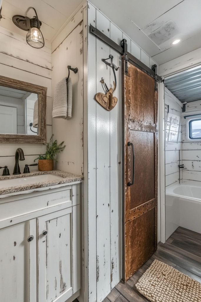 66 Modern Farmhouse RV Bath Designs