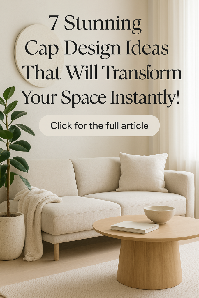 7 Stunning Cap Design Ideas That Will Transform Your Space Instantly!