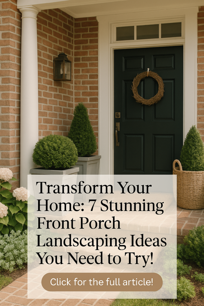 Transform Your Home: 7 Stunning Front Porch Landscaping Ideas You Need to Try!