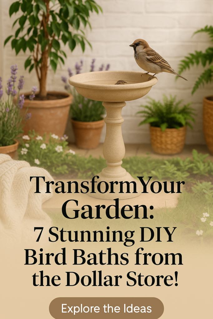 Transform Your Garden: 7 Stunning DIY Bird Baths from the Dollar Store!