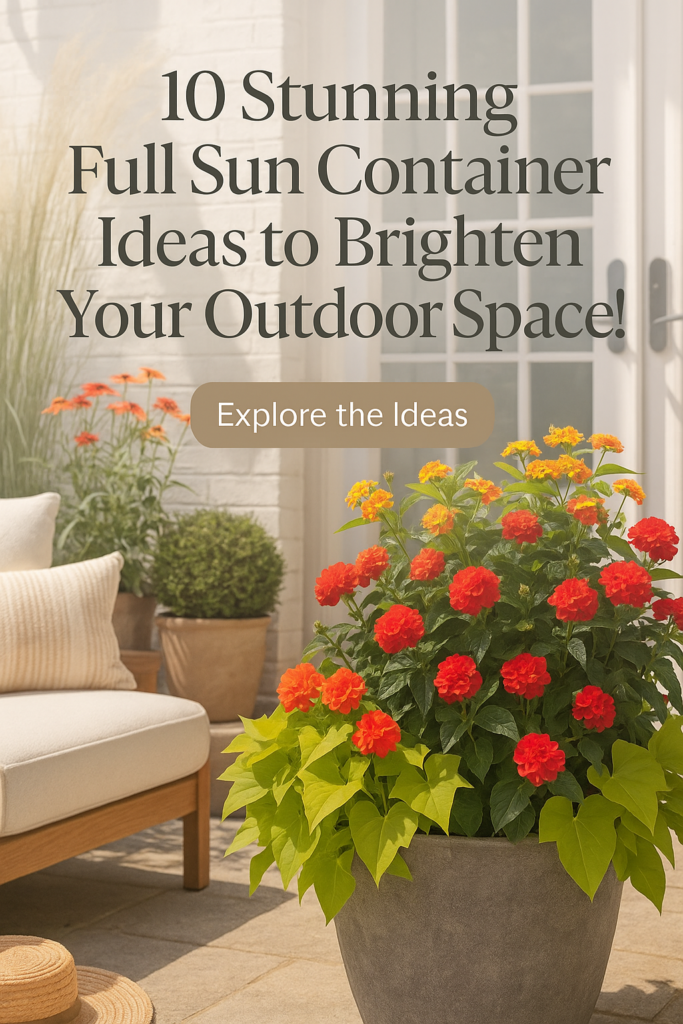 10 Stunning Full Sun Container Ideas to Brighten Your Outdoor Space!