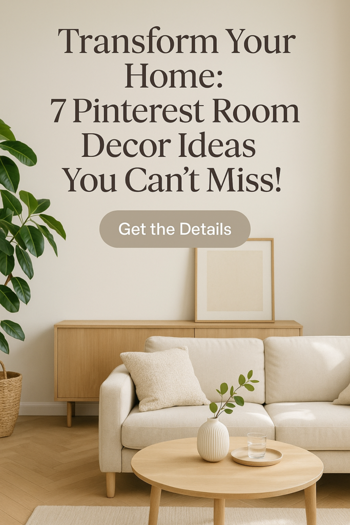 Transform Your Home: 7 Pinterest Room Decor Ideas You Can't Miss!
