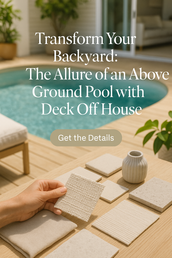 Transform Your Backyard: The Allure of an Above Ground Pool with Deck Off House