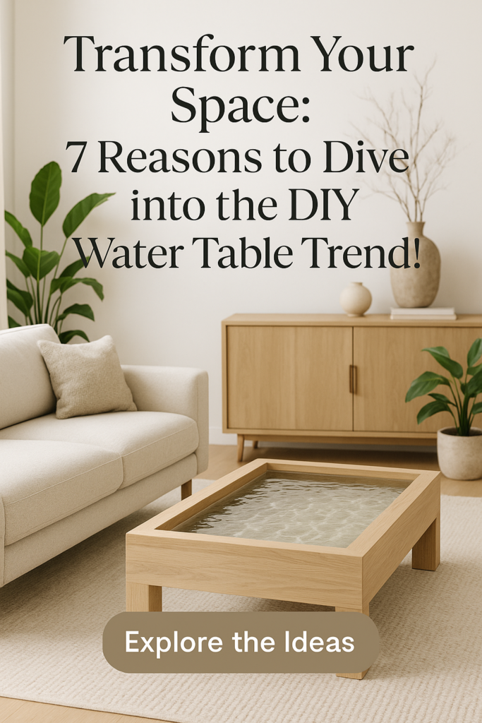 Transform Your Space: 7 Reasons to Dive into the DIY Water Table Trend!