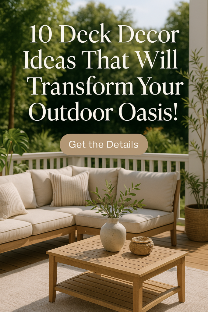 10 Deck Decor Ideas That Will Transform Your Outdoor Oasis ...