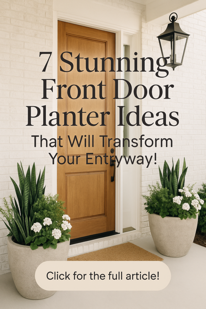 7 Stunning Front Door Planter Ideas That Will Transform Your Entryway!