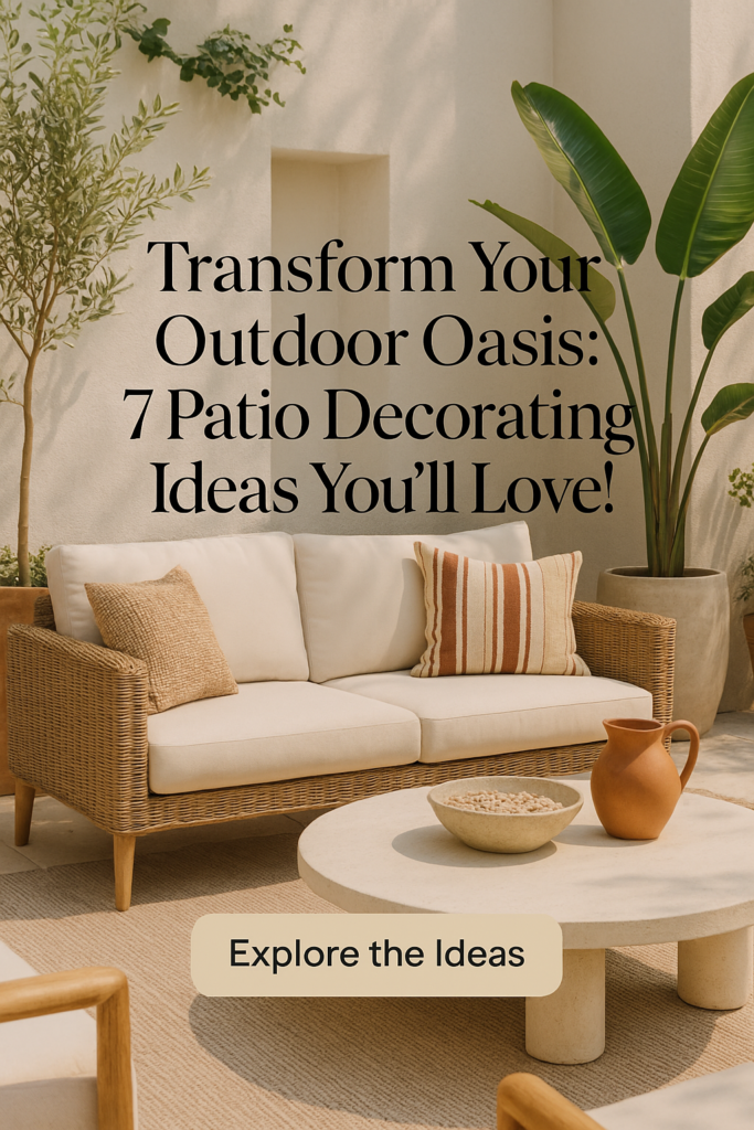 Transform Your Outdoor Oasis: 7 Patio Decorating Ideas You’ll Love!