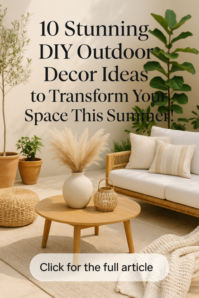 10 Stunning DIY Outdoor Decor Ideas to Transform Your Space This Summer!