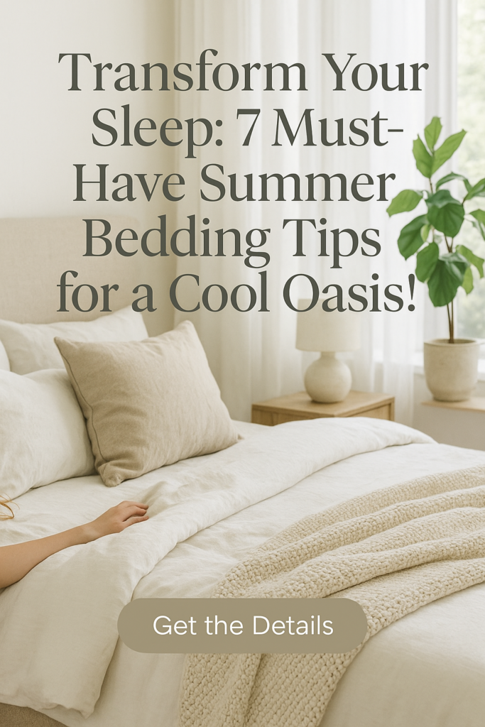 Transform Your Sleep: 7 Must-Have Summer Bedding Tips for a Cool Oasis!