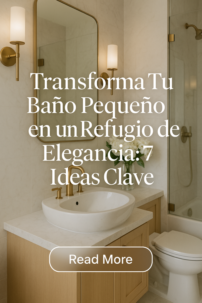 Transforma Tu Baño Pequeño en un Refugio de Elegancia: 7 Ideas Clave