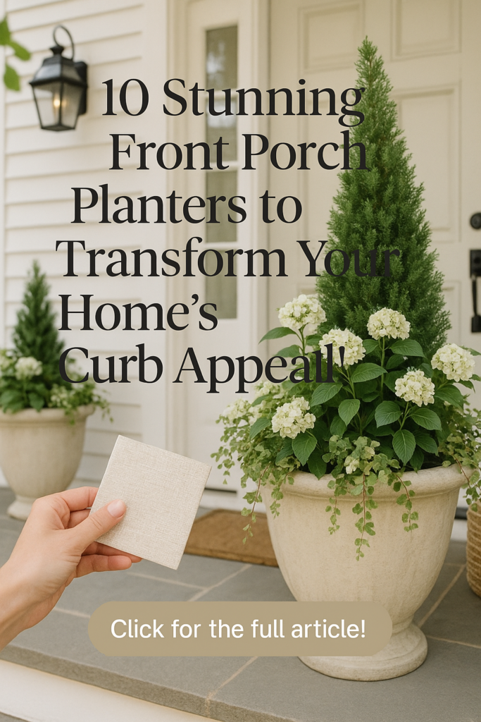 10 Stunning Front Porch Planters to Transform Your Home’s Curb Appeal!