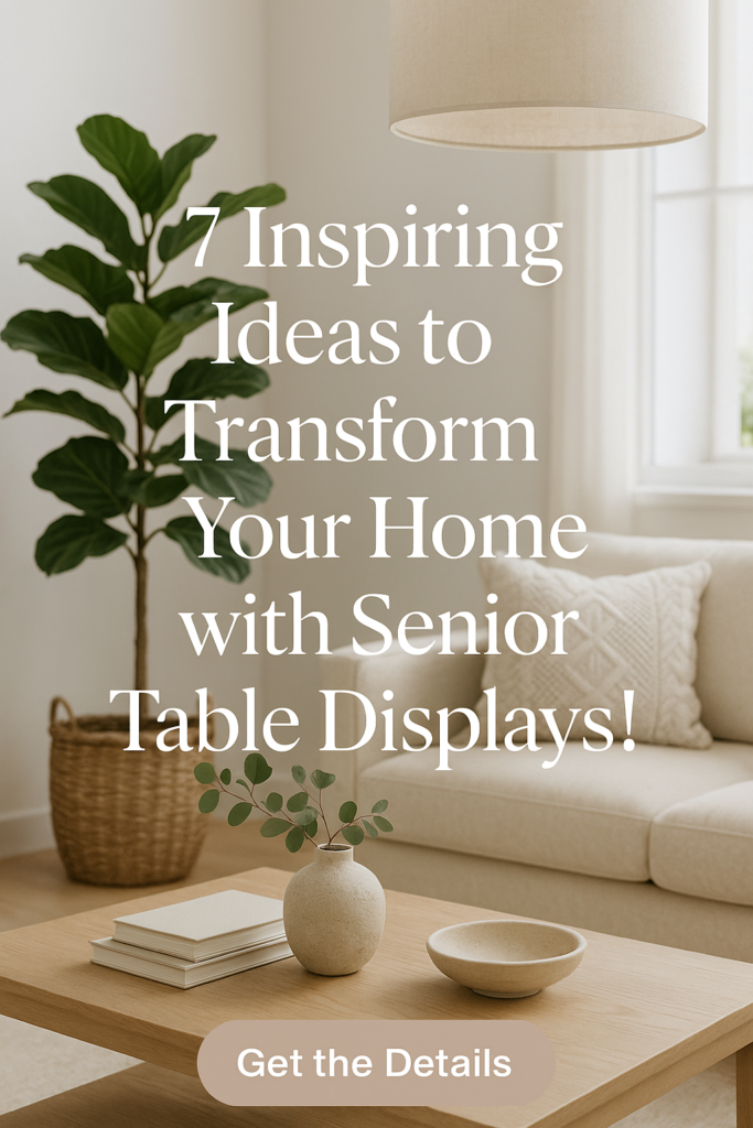 7 Inspiring Ideas to Transform Your Home with Senior Table Displays!