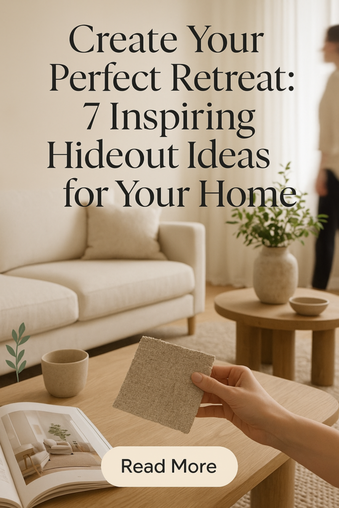 Create Your Perfect Retreat: 7 Inspiring Hideout Ideas for Your Home