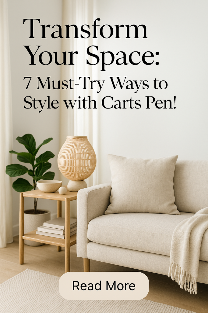 Transform Your Space: 7 Must-Try Ways to Style with Carts Pen!