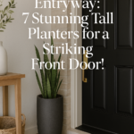 Transform Your Entryway: 7 Stunning Tall Planters for a Striking Front Door!