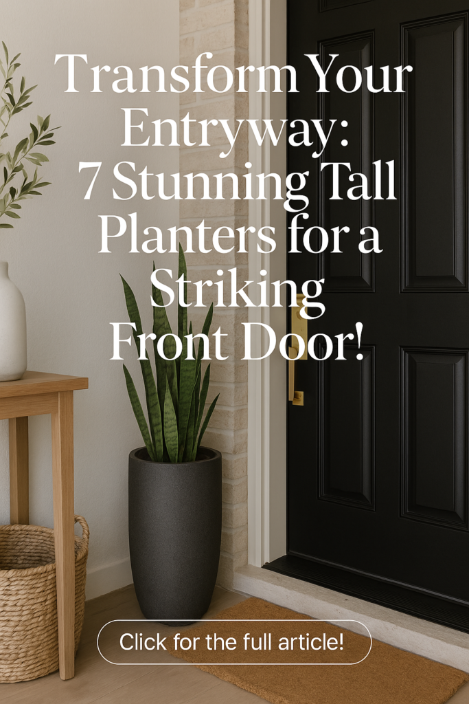 Transform Your Entryway: 7 Stunning Tall Planters for a Striking Front Door!