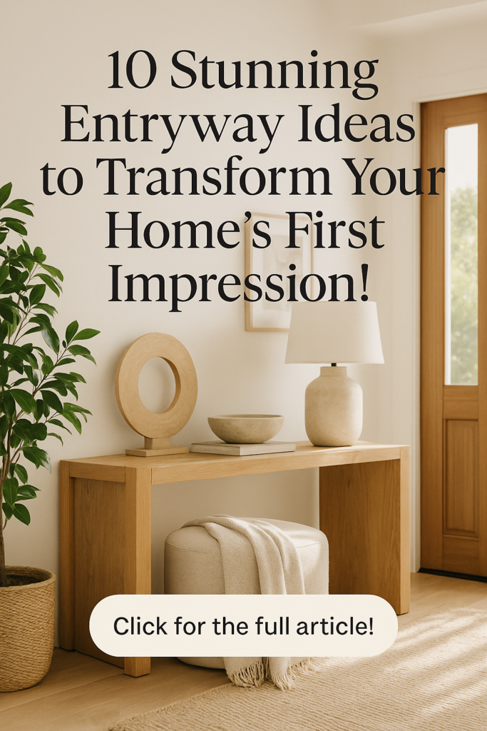 10 Stunning Entryway Ideas to Transform Your Home's First Impression!