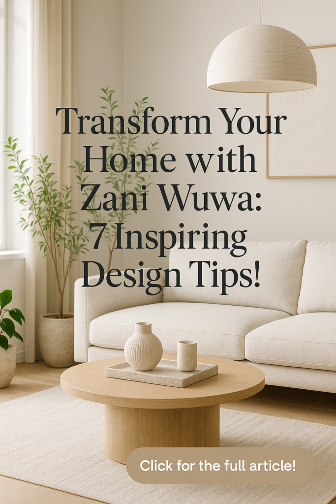 Transform Your Home with Zani Wuwa: 7 Inspiring Design Tips!