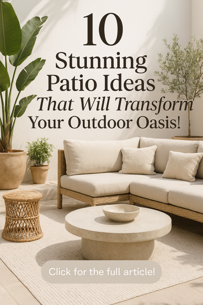 10 Stunning Patio Ideas That Will Transform Your Outdoor Oasis!