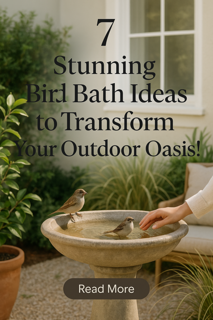 7 Stunning Bird Bath Ideas to Transform Your Outdoor Oasis!