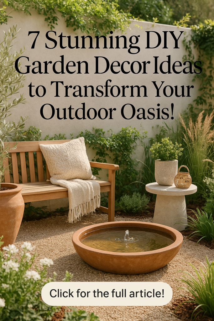 7 Stunning DIY Garden Decor Ideas to Transform Your Outdoor Oasis!