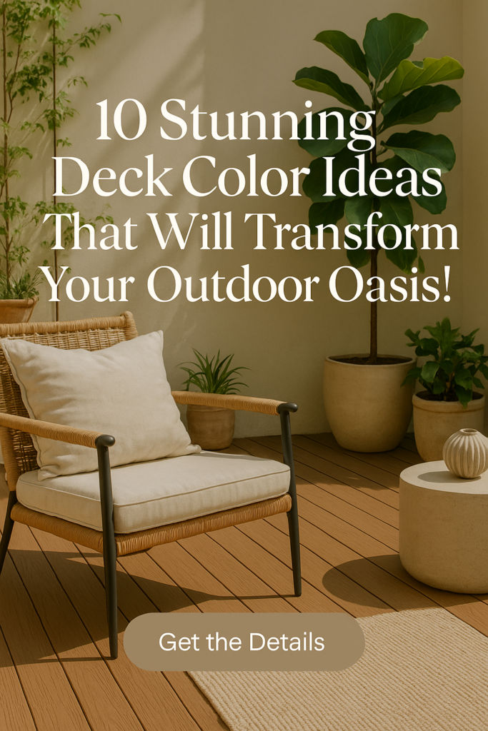 10 Stunning Deck Color Ideas That Will Transform Your Outdoor Oasis!