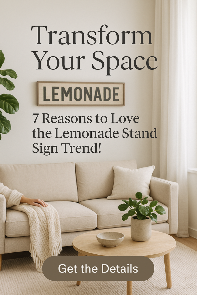 Transform Your Space: 7 Reasons to Love the Lemonade Stand Sign Trend!