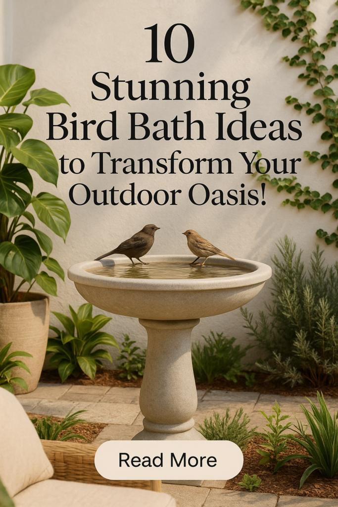 10 Stunning Bird Bath Ideas to Transform Your Outdoor Oasis!