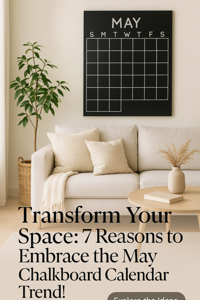 Transform Your Space: 7 Reasons to Embrace the May Chalkboard Calendar Trend!