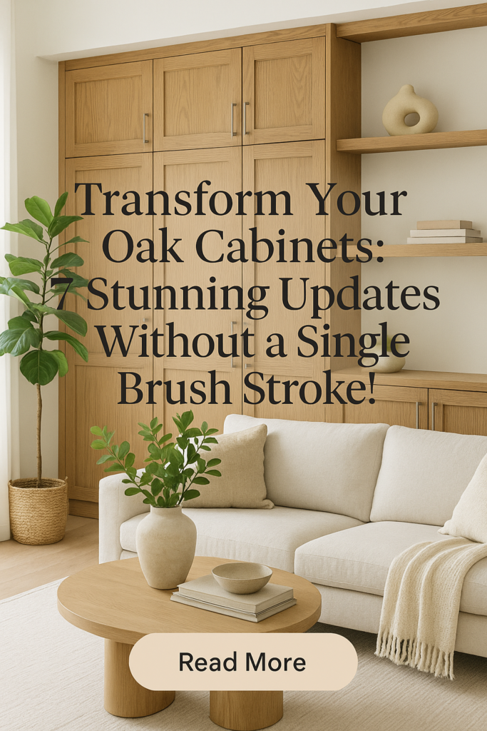 Transform Your Oak Cabinets: 7 Stunning Updates Without a Single Brush Stroke!