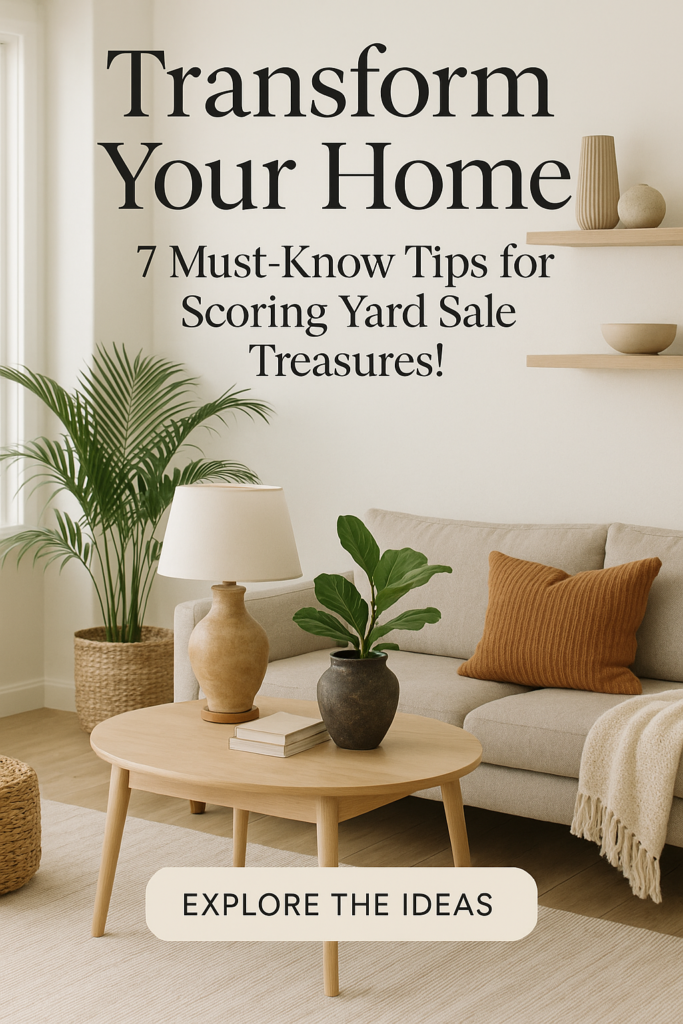 Transform Your Home: 7 Must-Know Tips for Scoring Yard Sale Treasures!