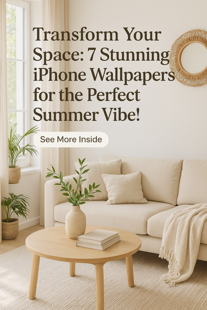 Transform Your Space: 7 Stunning iPhone Wallpapers for the Perfect Summer Vibe!